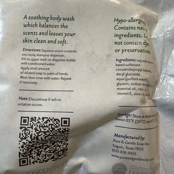 body wash - concentrate (8) pouches - Picture 2 of 6